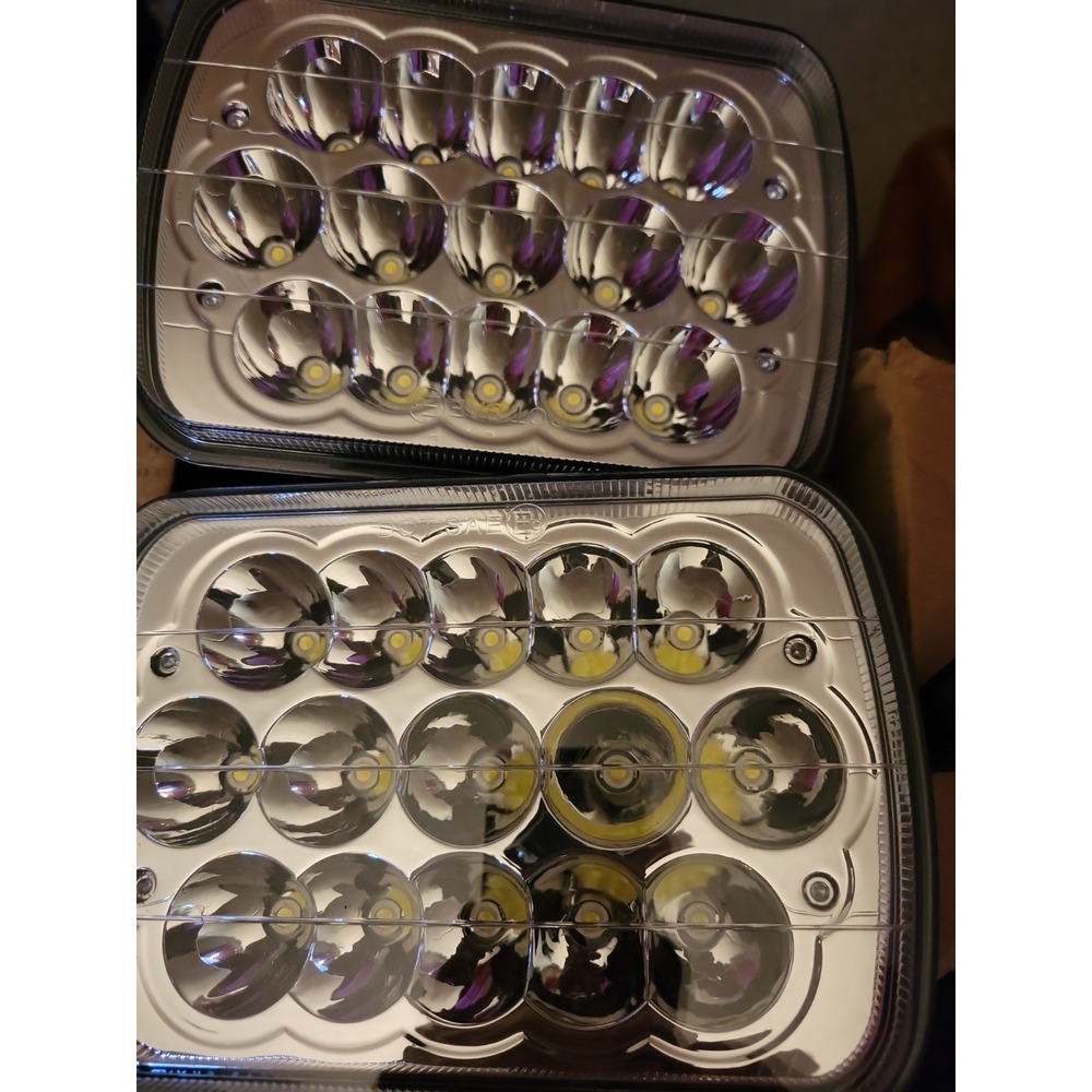 Pair 5x7 7x6 inch LED Headlights Hi-Lo Beam H6054